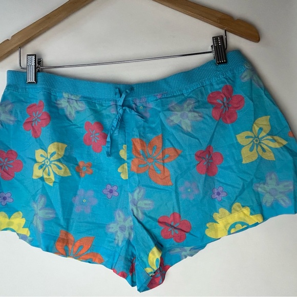 Victoria's Secret Blue with Floral Pajama Shorts Medium - Picture 3 of 13